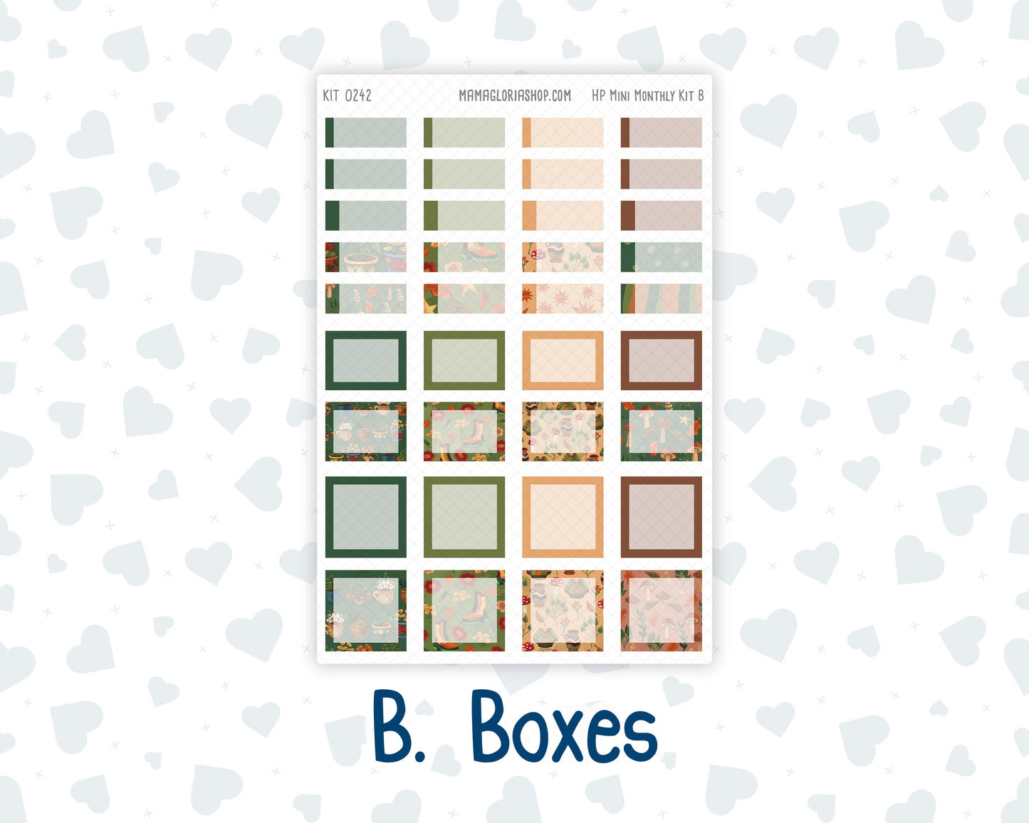 Kit 0242 - HP Mini - Monthly Kit - November - Cottage Autumn - For Mini Happy Planner