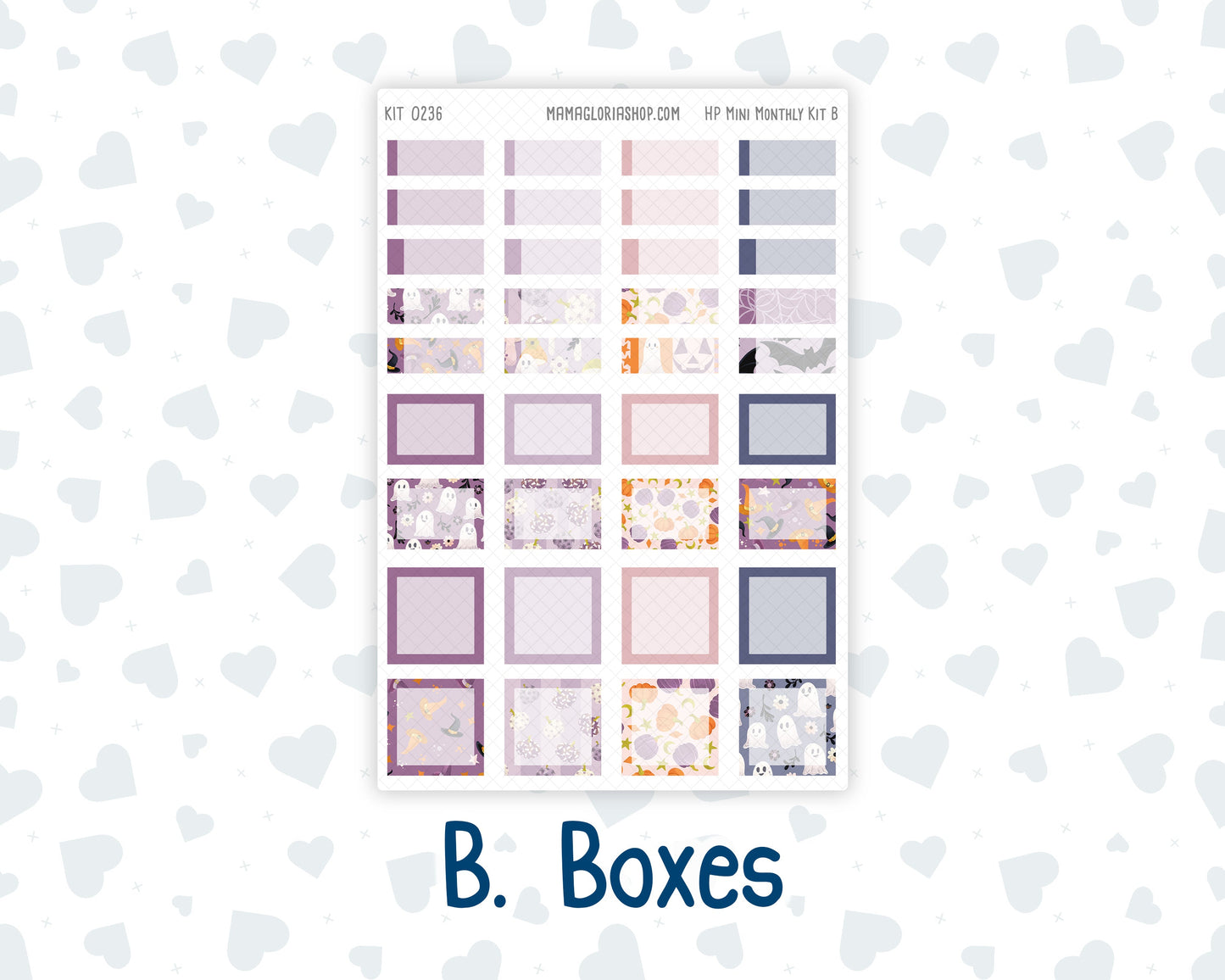 Kit 0236 - HP Mini - Monthly Kit - October - Sweet & Spooky - For Mini Happy Planner