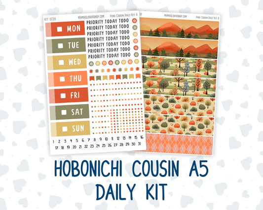 Kit 0239 - Hobonichi Cousin - Daily Kit - October - October Stroll