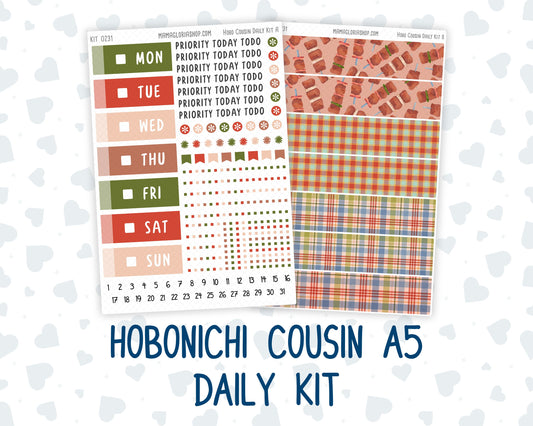 Kit 0231 - Hobonichi Cousin - Daily Kit - August - Backyard BBQ