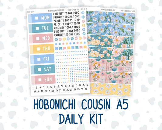 Kit 0216- Hobonichi Cousin – Daily Kit - Daisy Days- May