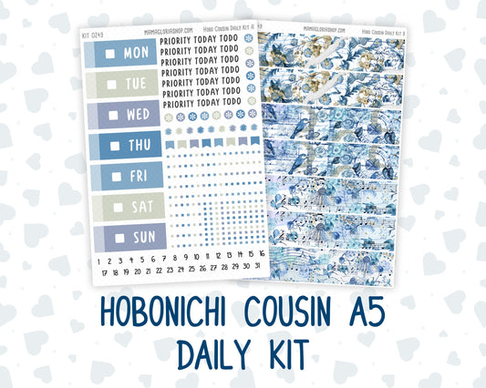 Kit 0249 - Hobonichi Cousin - Daily Kit - January - Icy Lace