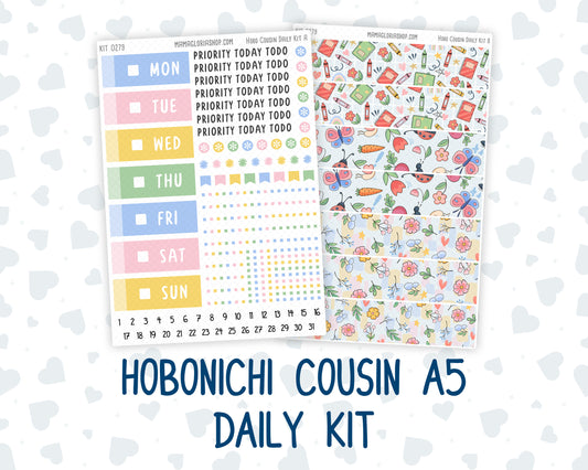 Kit 0279 - Hobonichi Cousin - Daily Kit - August - Not Ready For School