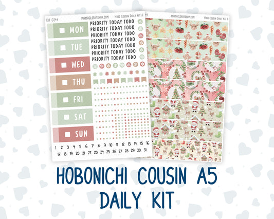 Kit 0244 - Hobonichi Cousin - Daily Kit - December - Santas Village