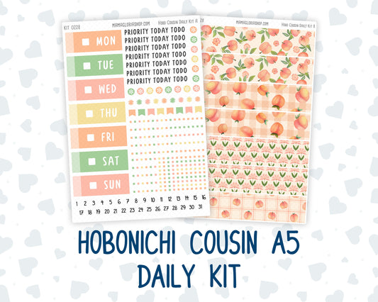 Kit 0228 - Hobonichi Cousin - Daily Kit - August - Just Peachy