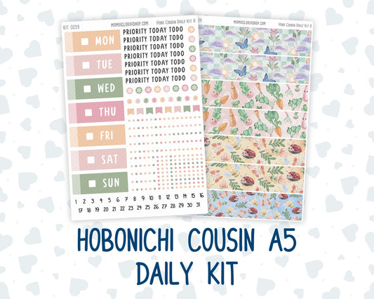 Kit 0259 - Hobonichi Cousin - Daily Kit - March - Spring Garden Chores