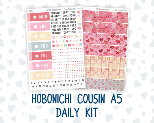 Kit 0254 - Hobonichi Cousin - Daily Kit - February - Valentine Village