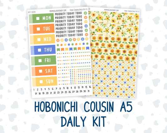 Kit 0229 - Hobonichi Cousin - Daily Kit - August - Golden Faces