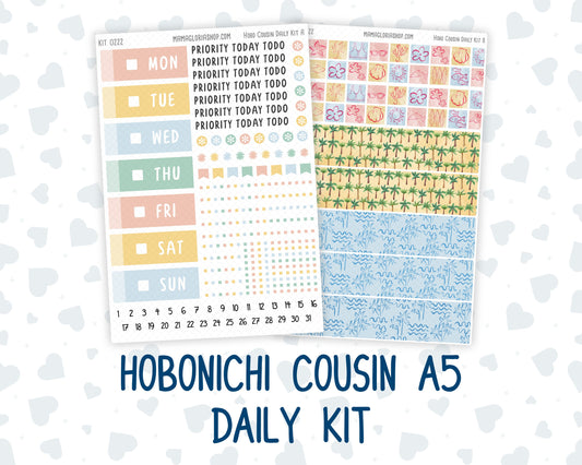 Kit 0222 - Hobonichi Cousin - Daily Kit - June - Beach Day