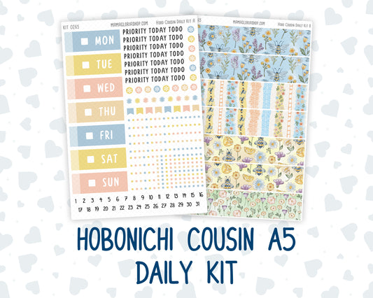 Kit 0265 - Hobonichi Cousin - Daily Kit - May - Honeybee Sky