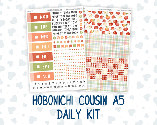 Kit 0235 - Hobonichi Cousin - Daily Kit - September - Apple Orchard