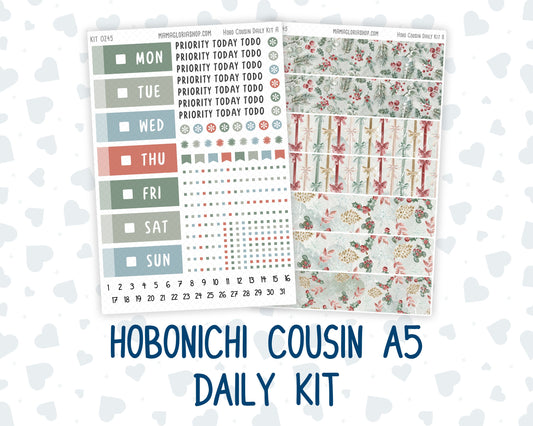 Kit 0245 - Hobonichi Cousin - Daily Kit - December - Vintage Christmas
