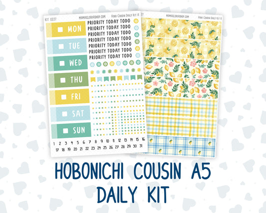 Kit 0227 - Hobonichi Cousin - Daily Kit - July - Lemon Grove