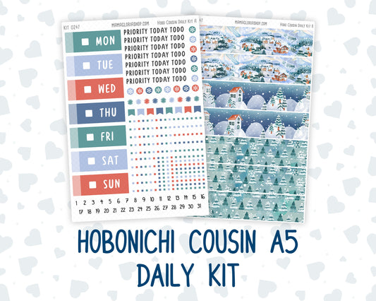 Kit 0247 - Hobonichi Cousin - Daily Kit - December - Snow Day Adventures