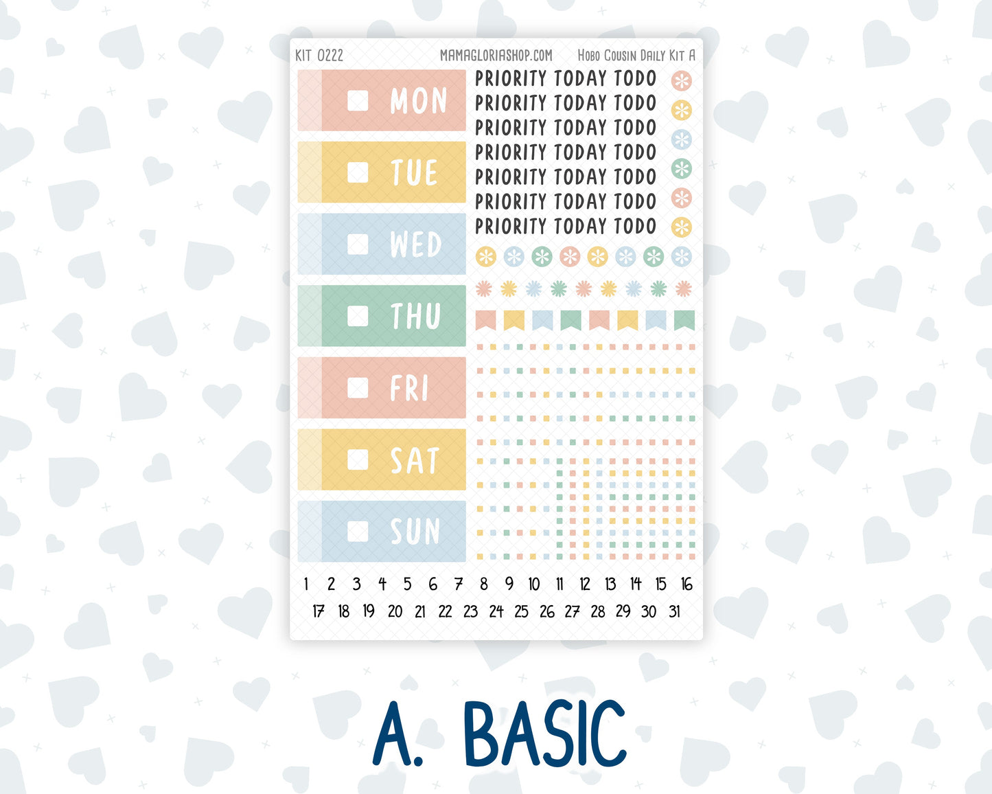 Kit 0222 - Hobonichi Cousin - Daily Kit - June - Beach Day