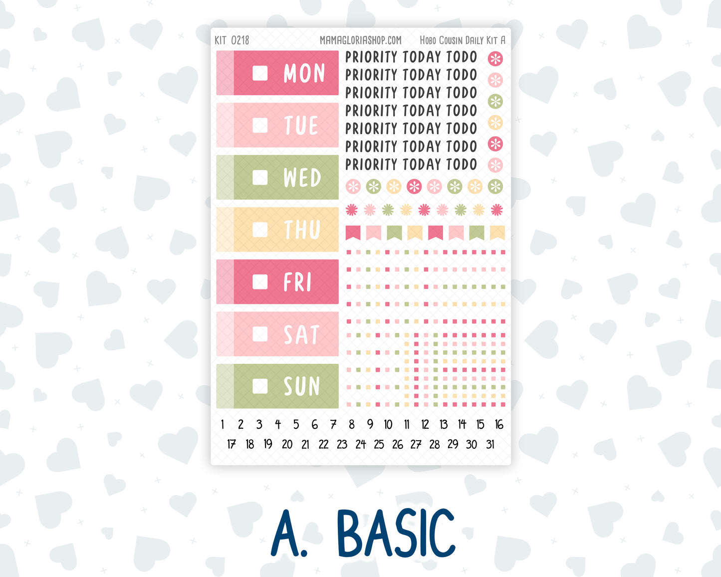 Kit 0218- Hobonichi Cousin – Daily Kit - Mother's Love- May