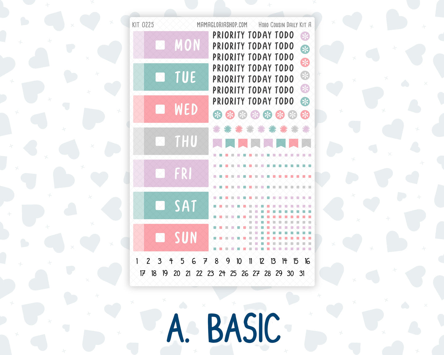 Kit 0225 - Hobonichi Cousin - Daily Kit - July - Carnival Joy