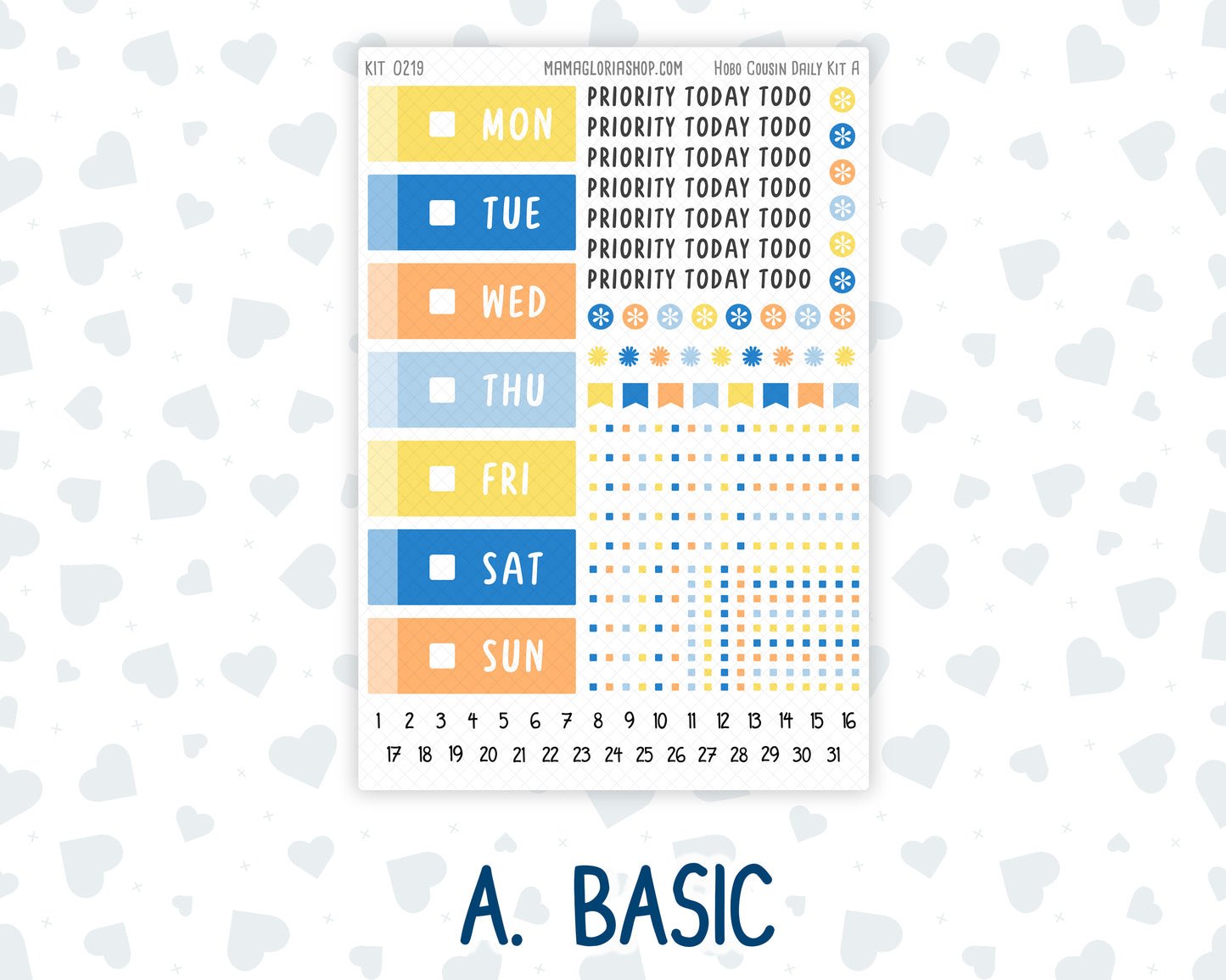 Kit 0219- Hobonichi Cousin – Daily Kit - Bee's Business- May