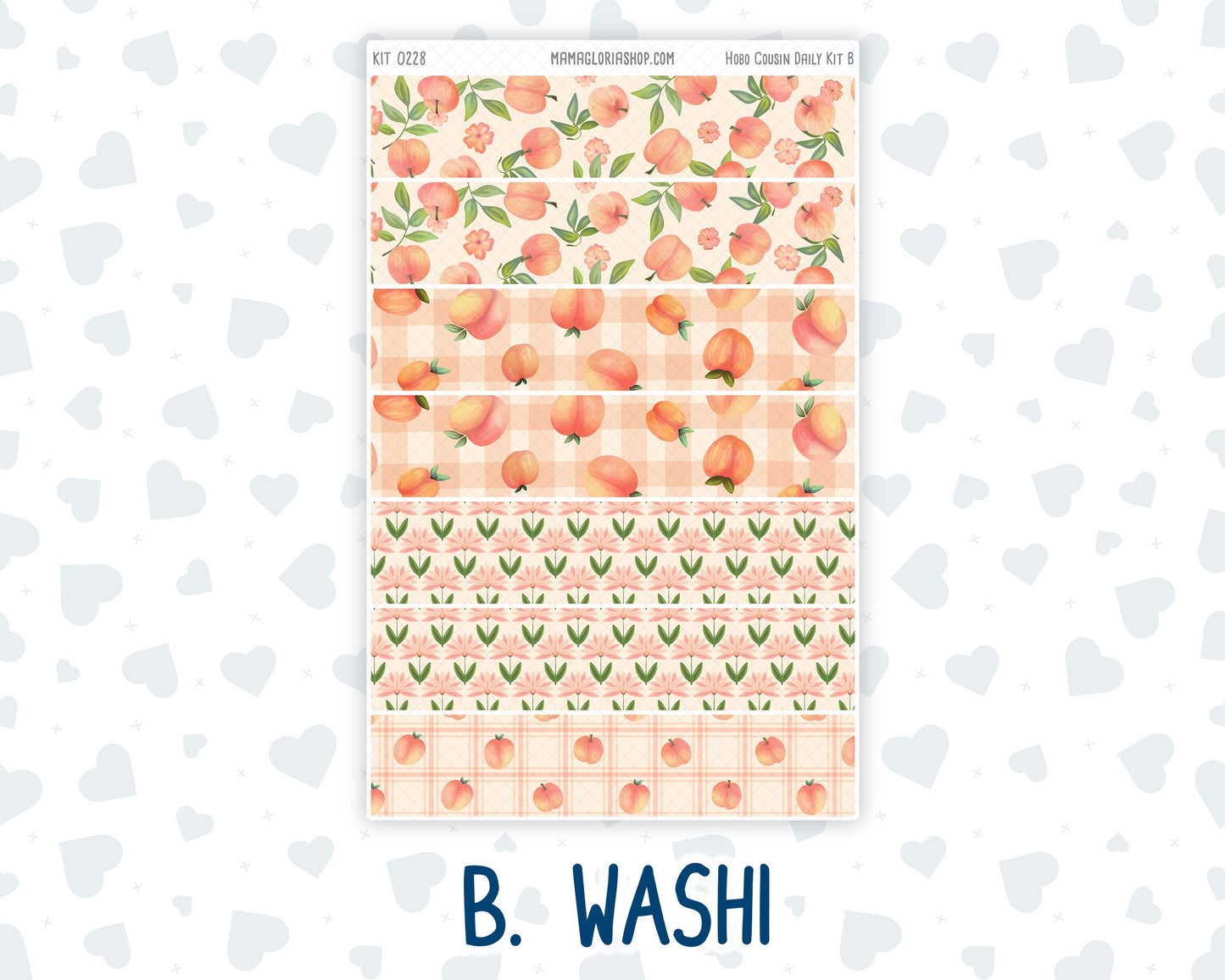 Kit 0228 - Hobonichi Cousin - Daily Kit - August - Just Peachy