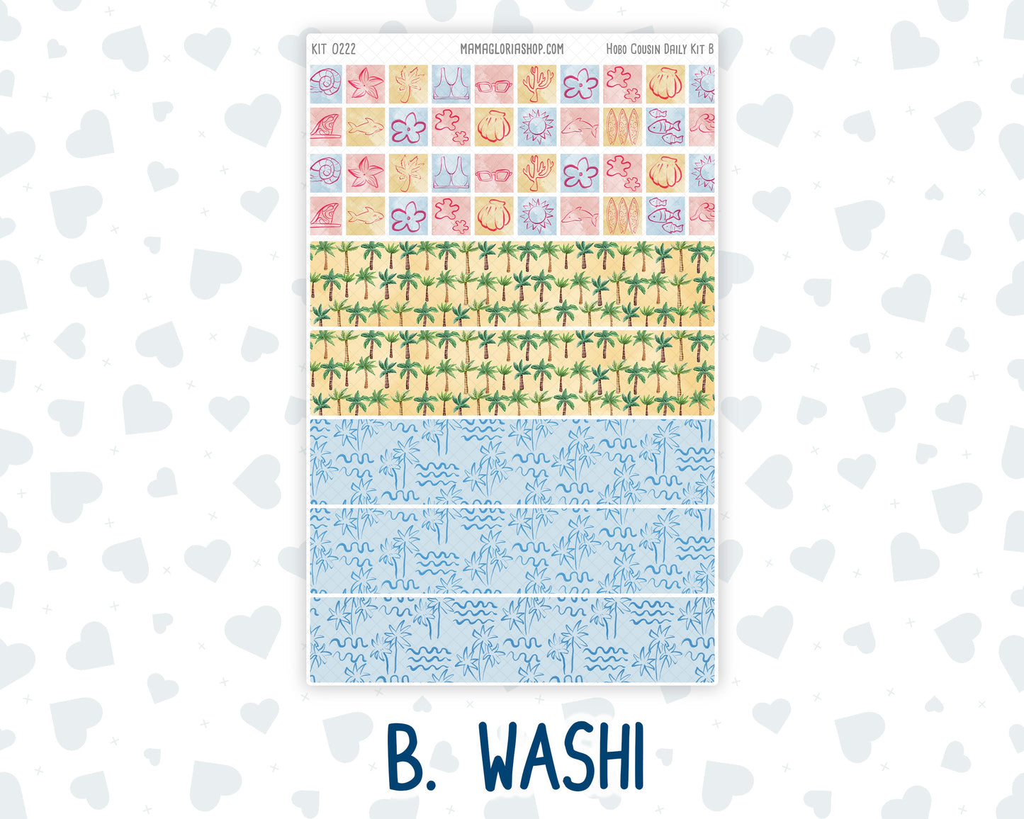 Kit 0222 - Hobonichi Cousin - Daily Kit - June - Beach Day