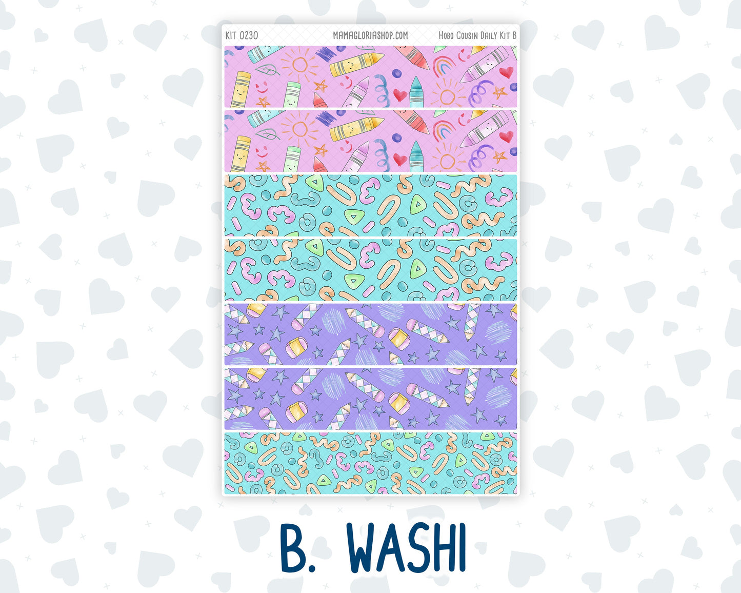 Kit 0230 - Hobonichi Cousin - Daily Kit - August - School Daze
