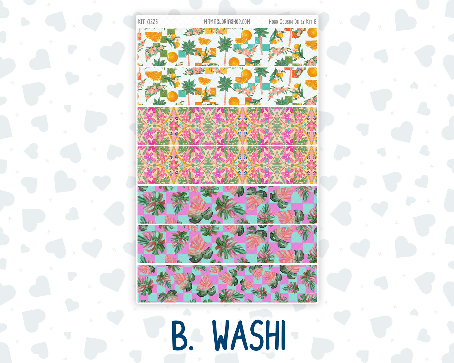 Kit 0226 - Hobonichi Cousin - Daily Kit - July - Tropical Whimsy