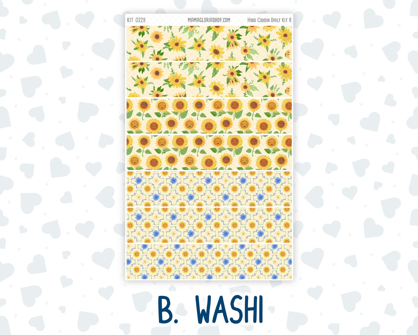 Kit 0229 - Hobonichi Cousin - Daily Kit - August - Golden Faces