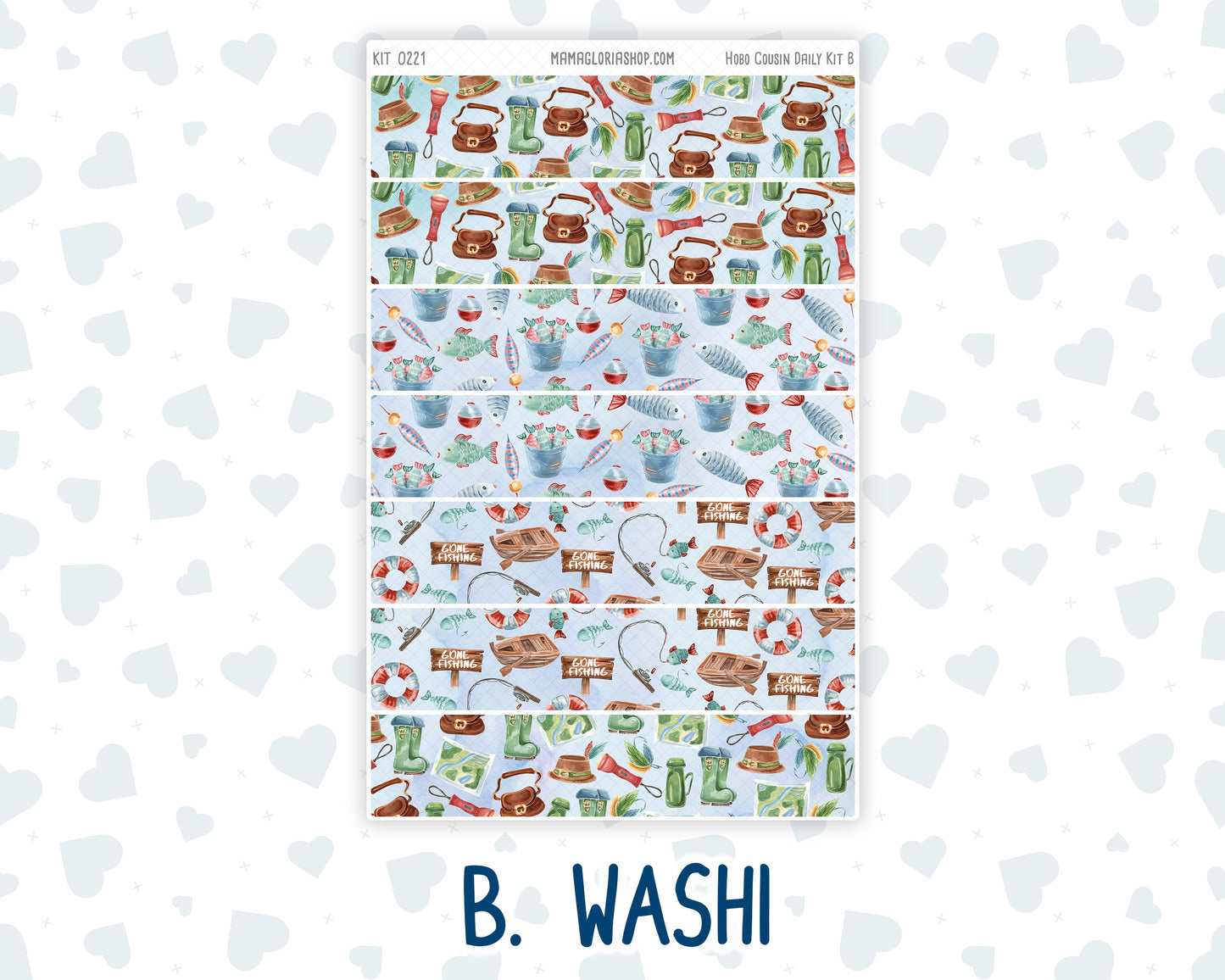 Kit 0221 - Hobonichi Cousin - Daily Kit - June - Gone Fishing