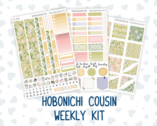 Kit 0280 - Hobonichi Cousin - Weekly Kit - Half Past Six In August - 1.3” Wide Columns