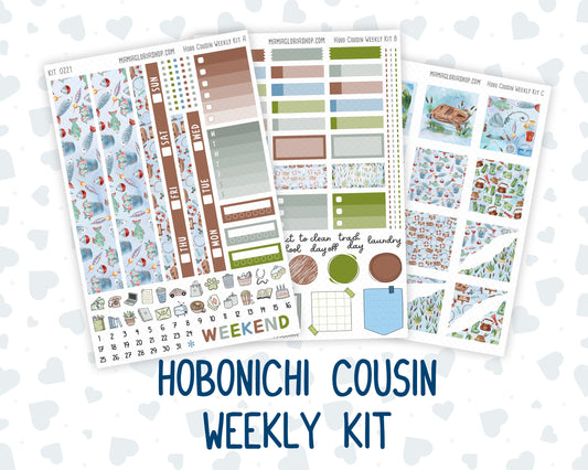 Kit 0221 - Hobonichi Cousin - Weekly Kit - June - Gone Fishing - 1.3” Wide Columns