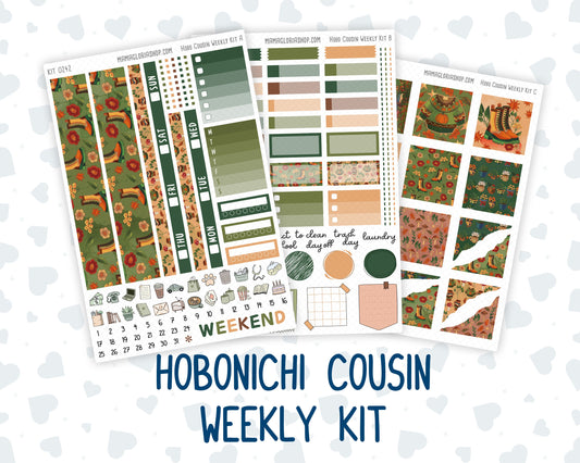 Kit 0242 - Hobonichi Cousin - Weekly Kit - November - Cottage Autumn - 1.3” Wide Columns