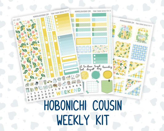 Kit 0227 - Hobonichi Cousin - Weekly Kit - July - Lemon Grove - 1.3” Wide Columns