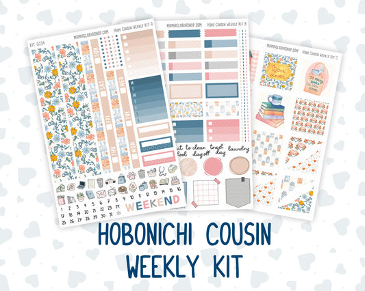 Kit 0234 - Hobonichi Cousin - Weekly Kit - September – Reader’s Escape - September - 1.3” Wide Columns