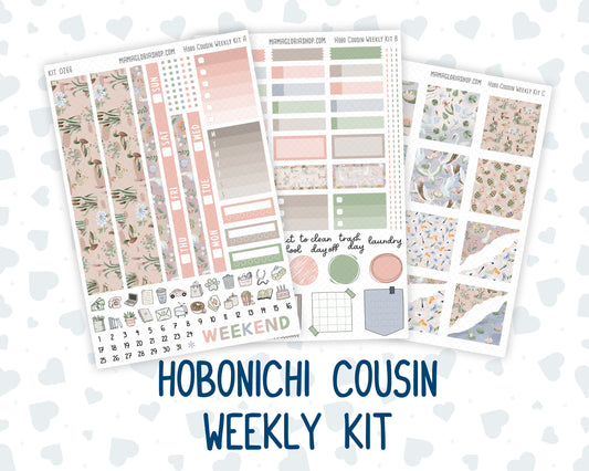Kit 0266 - Hobonichi Cousin - Weekly Kit - May - Froggy Lake Picnic - 1.3” Wide Columns