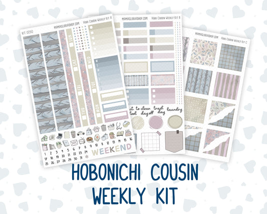 Kit 0250 - Hobonichi Cousin - Weekly Kit - Quiet January - 1.3” Wide Columns