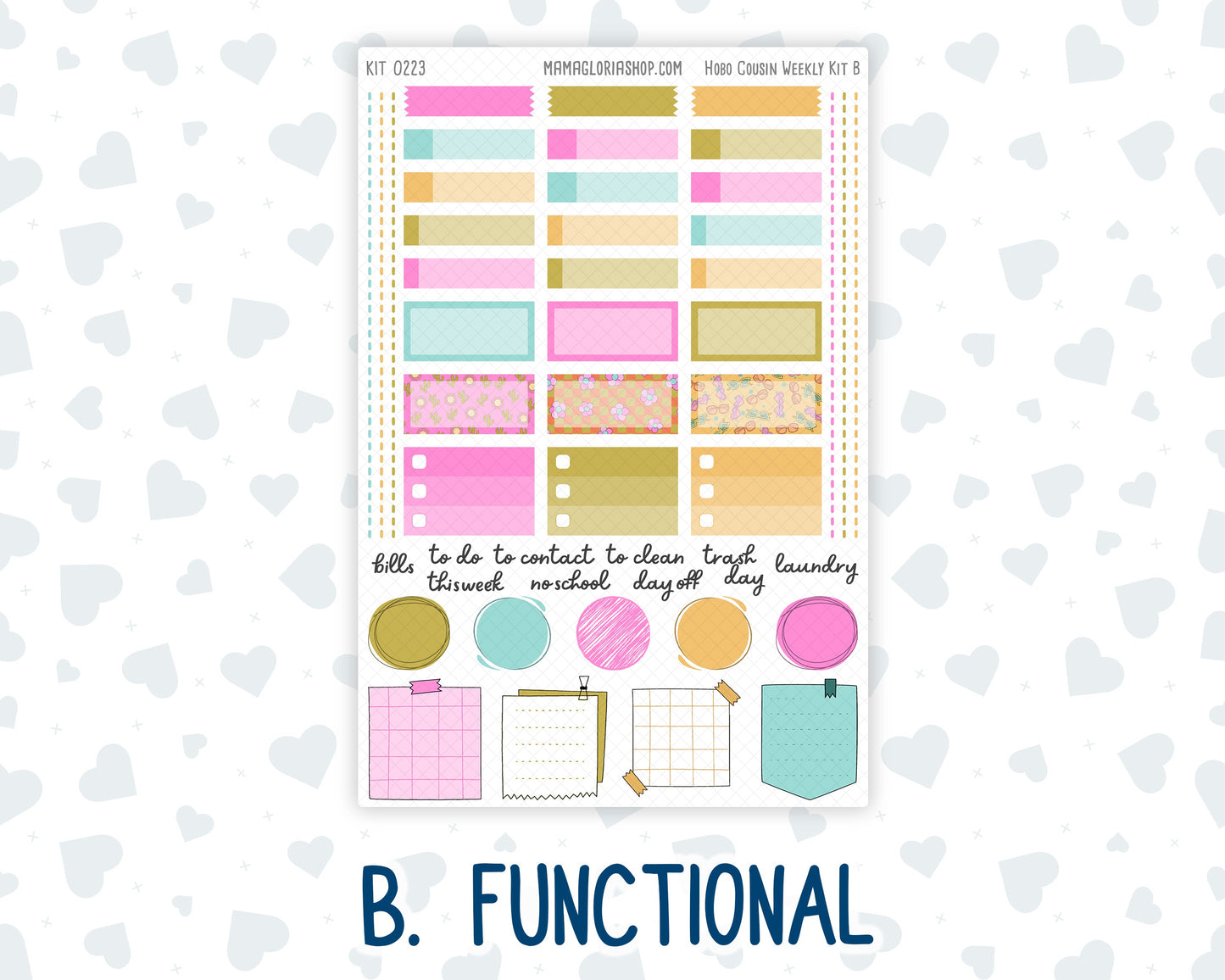 Kit 0223 - Hobonichi Cousin - Weekly Kit - June - Route 66 - 1.3” Wide Columns