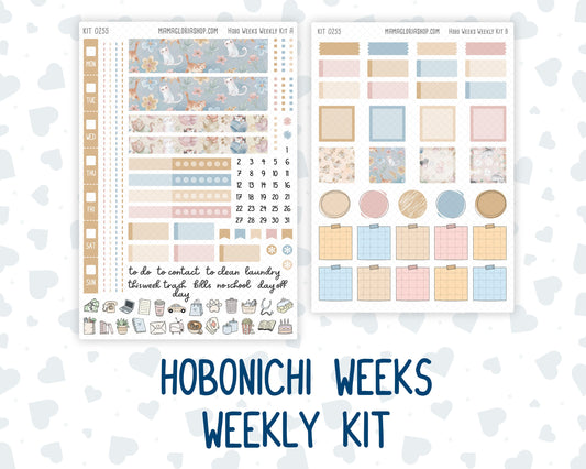 Kit 0255 - Hobonichi Weeks - Weekly Kit - February - Cottagecore Kitties