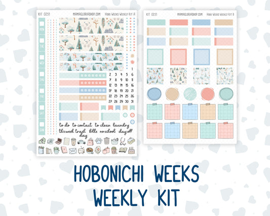 Kit 0251 - Hobonichi Weeks - Weekly Kit - January - Pine & Paws