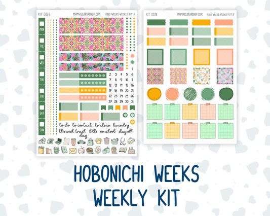 Kit 0226 - Hobonichi Weeks - Weekly Kit - July - Tropical Whimsy