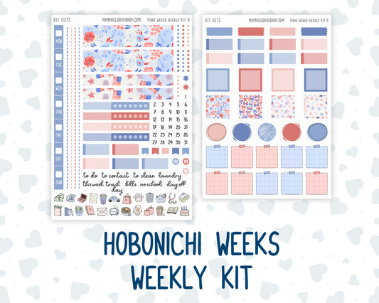 Kit 0273 - Hobonichi Weeks - Weekly Kit - July - Americana In Bloom