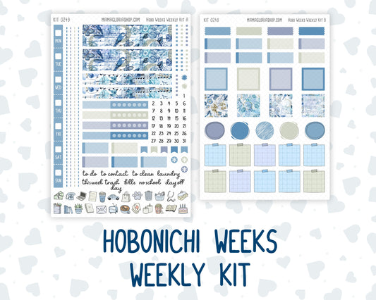 Kit 0249 - Hobonichi Weeks - Weekly Kit - January - Icy Lace