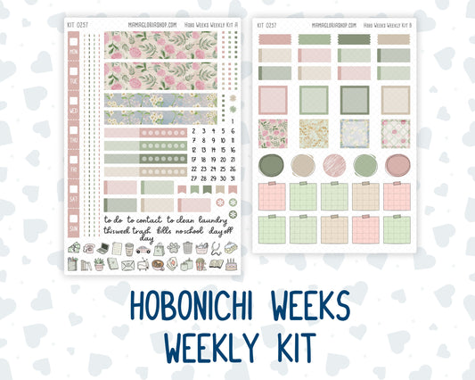 Kit 0257 - Hobonichi Weeks - Weekly Kit - March - Blush Garden