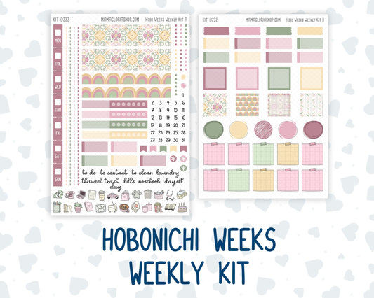 Kit 0232 - Hobonichi Weeks - Weekly Kit - September - Heirloom Garden