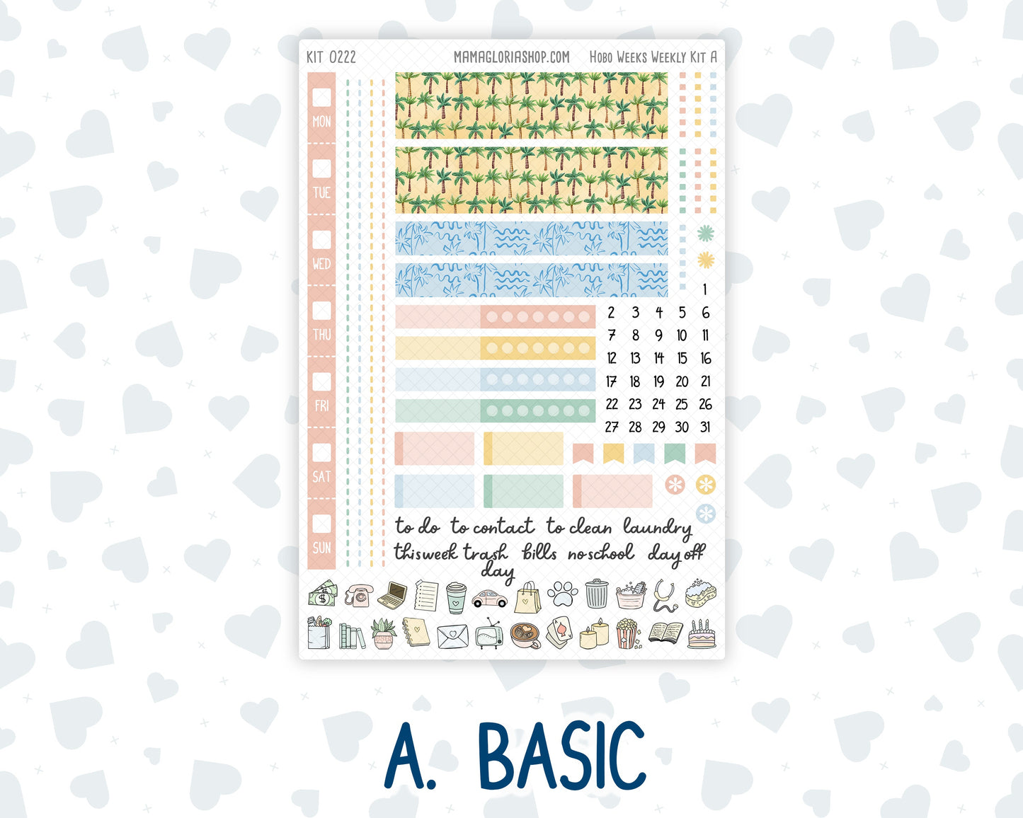Kit 0222 - Hobonichi Weeks - Weekly Kit - June - Beach Day