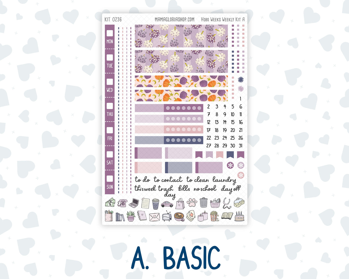 Kit 0236 - Hobonichi Weeks - Weekly Kit - October - Sweet & Spooky