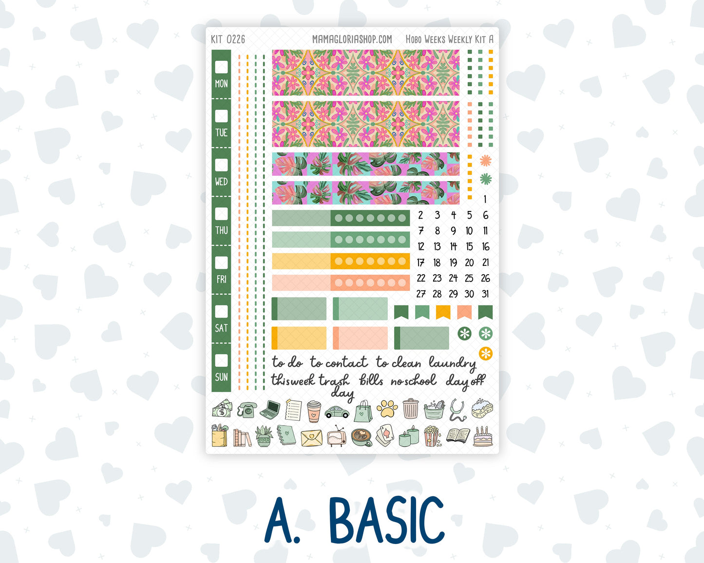 Kit 0226 - Hobonichi Weeks - Weekly Kit - July - Tropical Whimsy