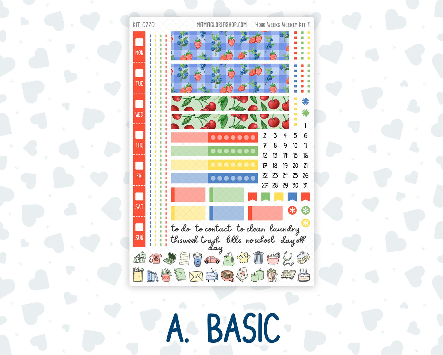 Kit 0220 - Hobonichi Weeks - Weekly Kit - June - June Berries
