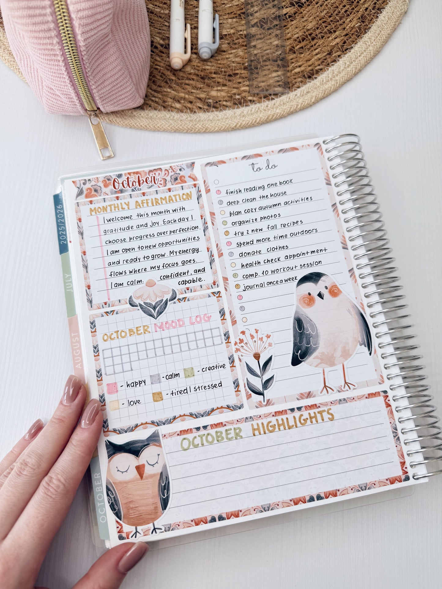 EC A5- 12-Month Kit - Monthly Dashboard - 2026 - For Erin Condren Planners