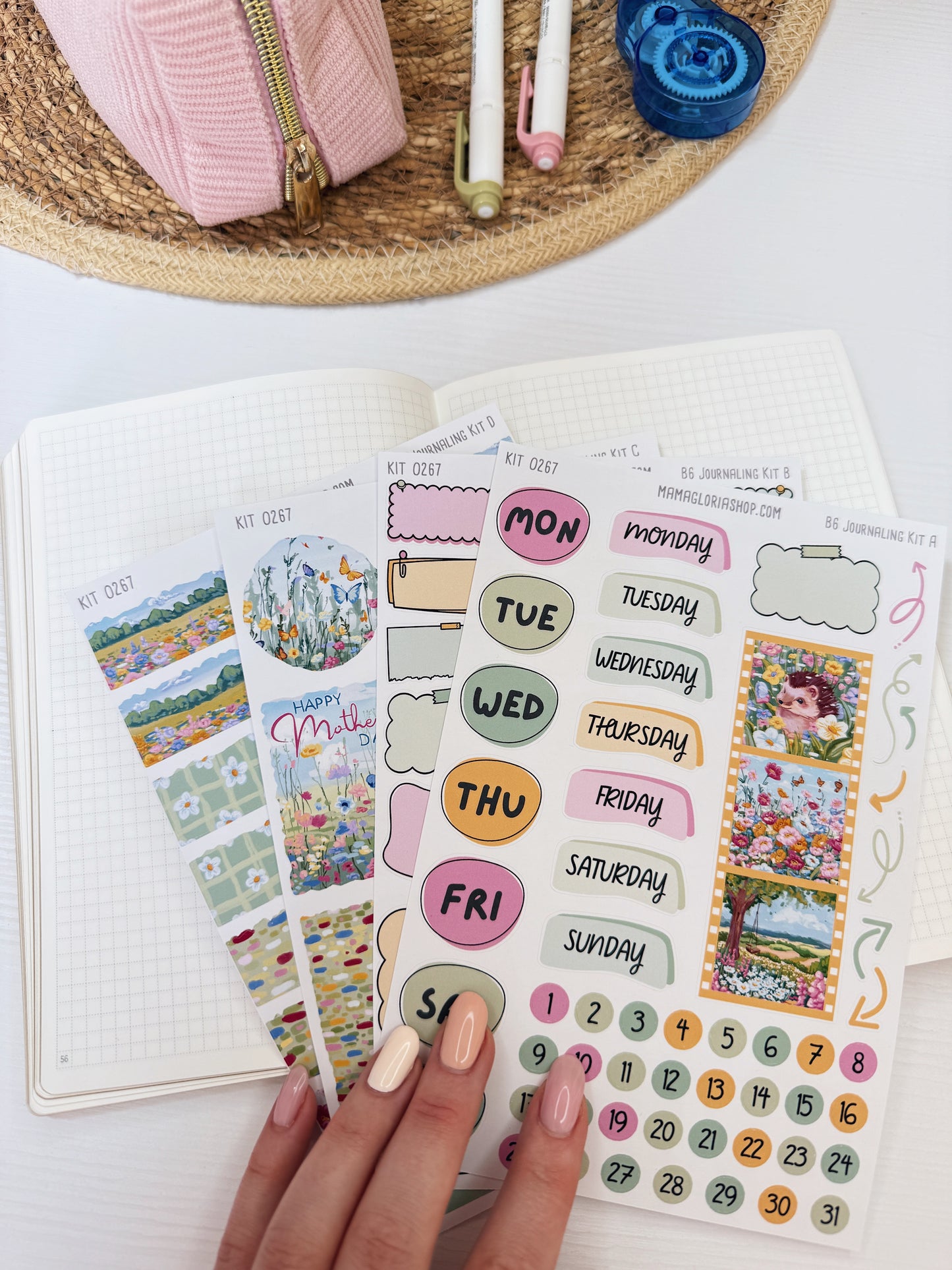 Kit 0272 - B6 - For Sterling Ink And More - Journaling Daily Kit - May - Graduation