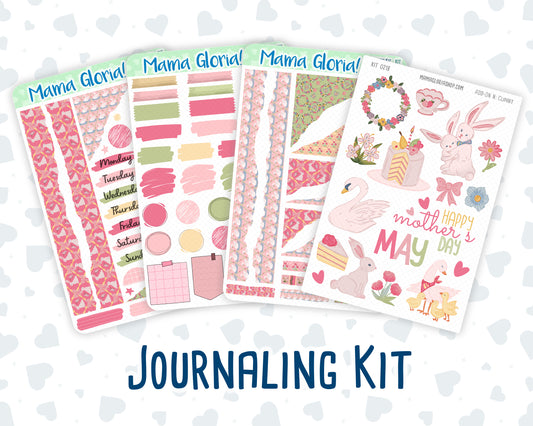 Kit 0218 - Mother's Love - Journaling Kit - May- For Planner - Notebook - Journal